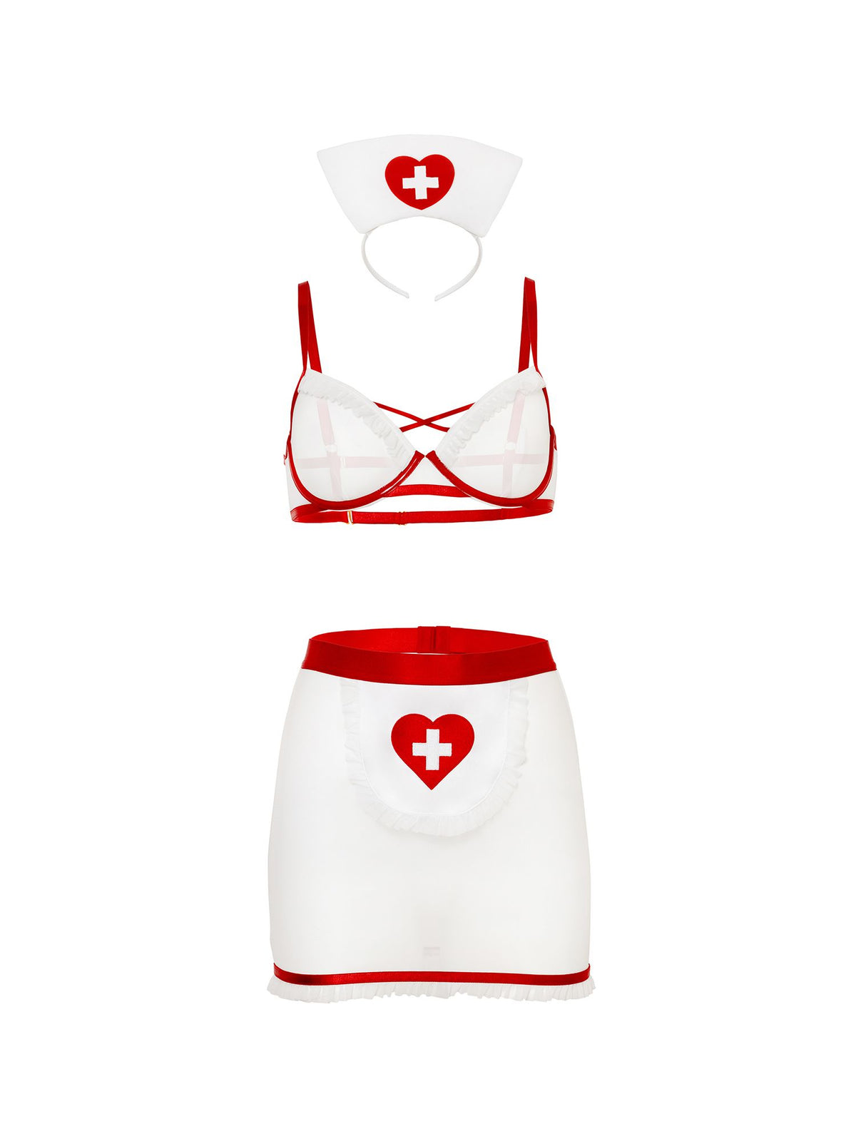 Oh La La Cheri - Naughty Nurse Set - Red/White